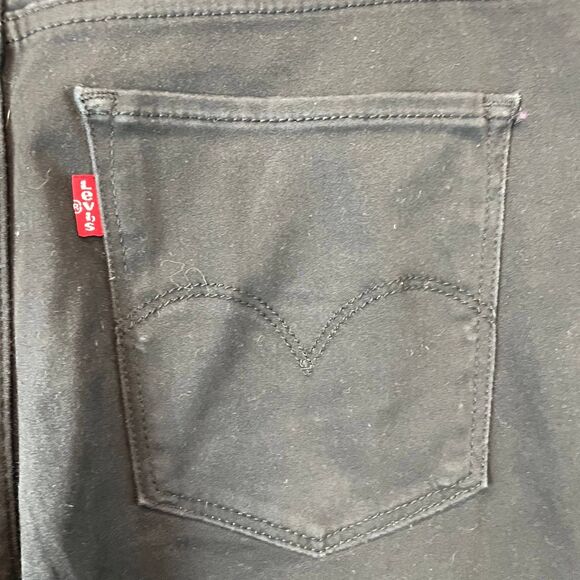 Levi’s 720 Jeans Women's 31 Black Stretch Raw Hem Super Skinny Zip Fly Outdoor - Picture 7 of 13